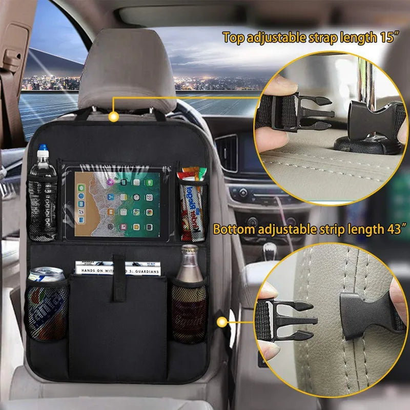 Car Backseat Organizer with Tablet Holder and Large Storage Pockets