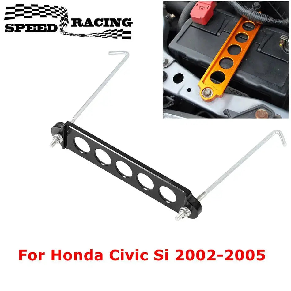 Car Racing Battery Tie Down Mount Bracket Lock Anodized For Honda Civic Si 2002-2005 by InterCyprus Trading Ltd