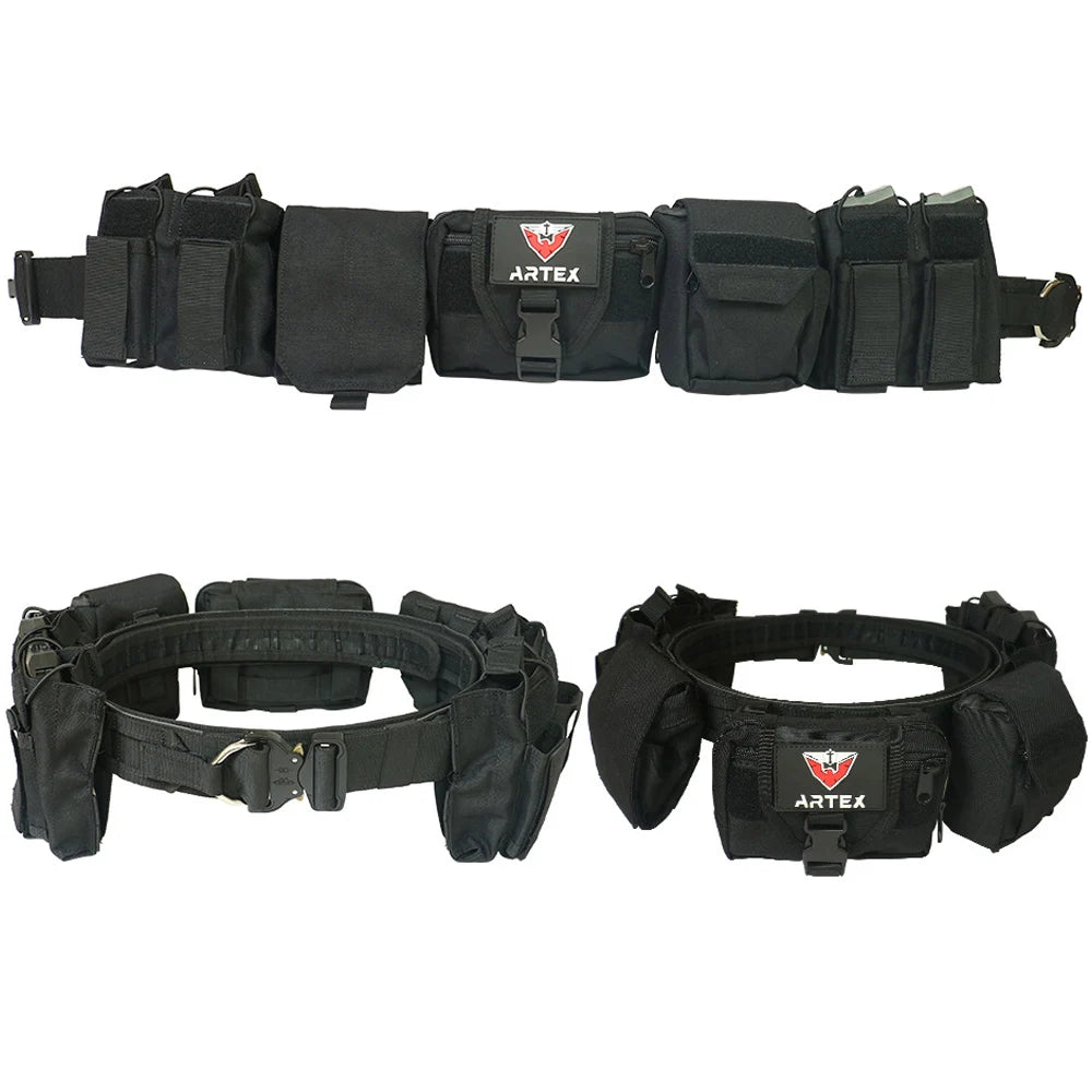 Tactical Waist Bag MOLLE Hunting Belt &ndash; MOLLE System Ready Black