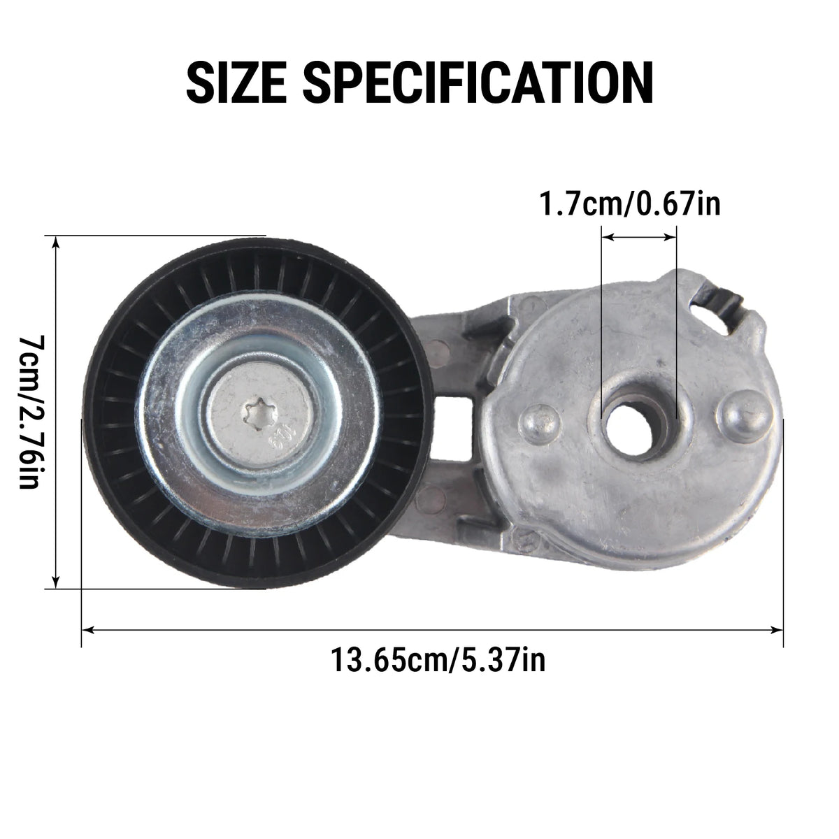PIKBUK Belt Tensioner Assembly With Pulley For Jeep Wrangler TJ L6 4.0L 2000-2006 Replace#04854089A 04854089AB by InterCyprus Trading Ltd