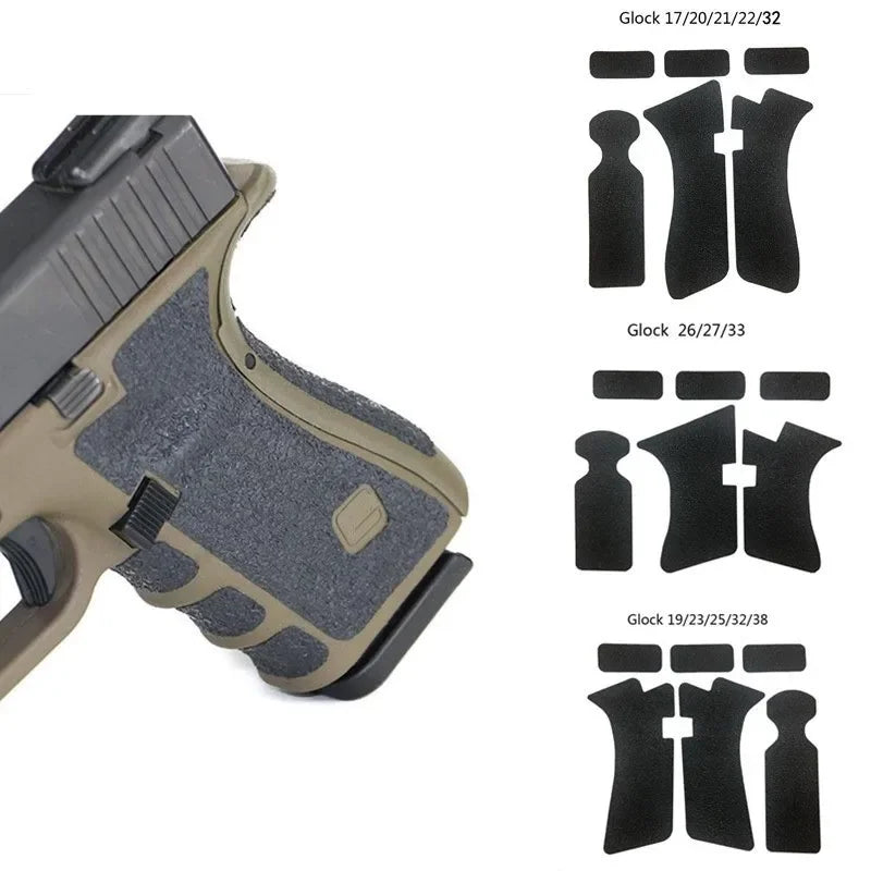 Non-Slip Rubber Grip Stickers for Glock and Sig P320 Guns