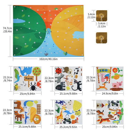 Felt Farm Zoo Storyboard Set 56pcs &ndash; Interactive Home Play