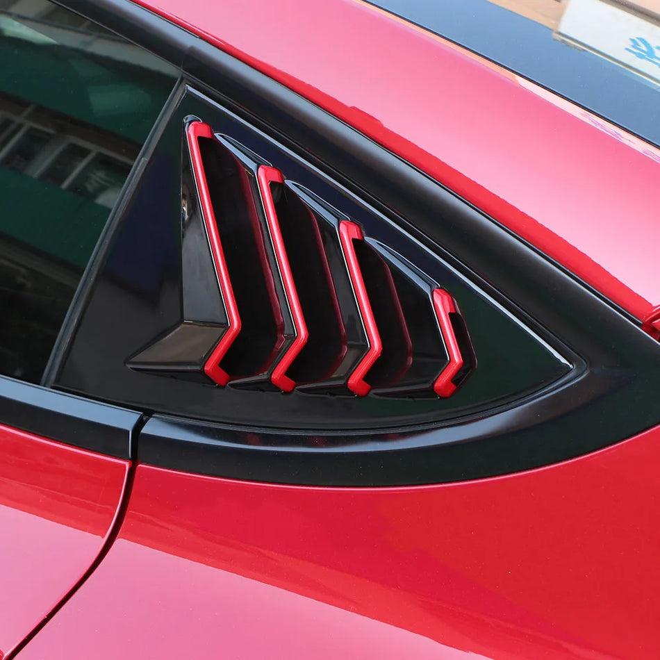 Αυτοκόλλητο Διακοσμητικό Κουρτίνας Πίσω Παράθυρου ABS για Tesla Model 3, Σετ 2 Τεμαχίων