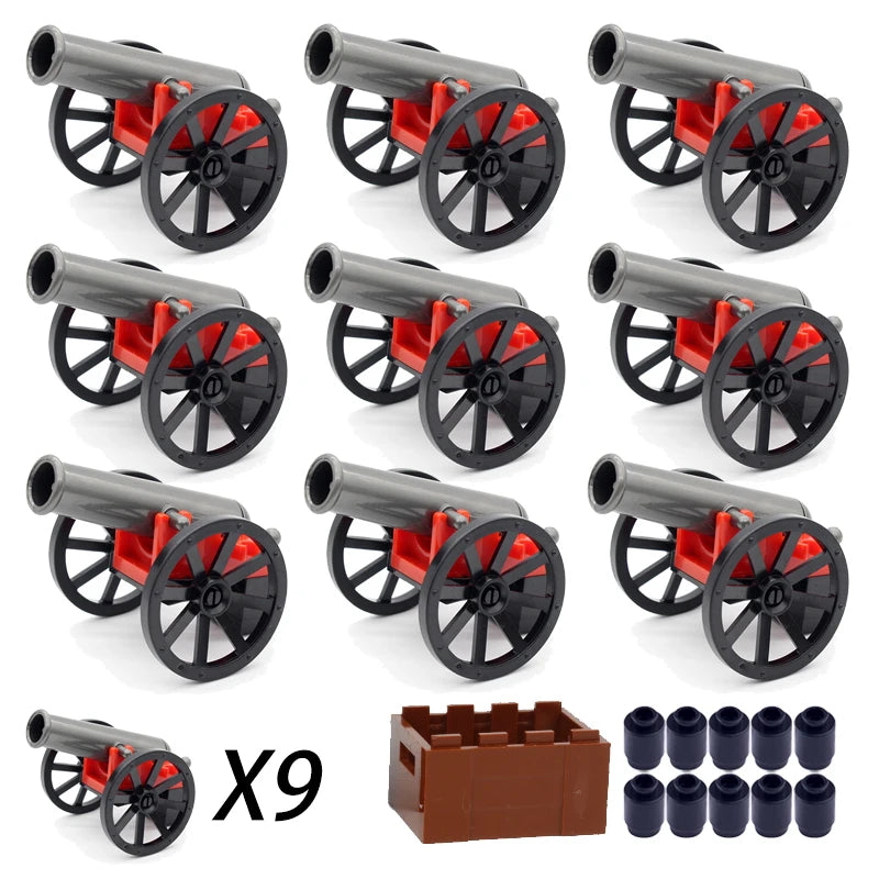 WWII Artillery Gun Carriage Building Blocks Set PJ1005-1