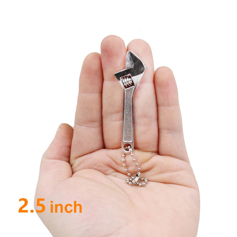 Mini Adjustable Spanner Set - Portable 2.5/4 Inch Wrench Tool 2.5inch Silver