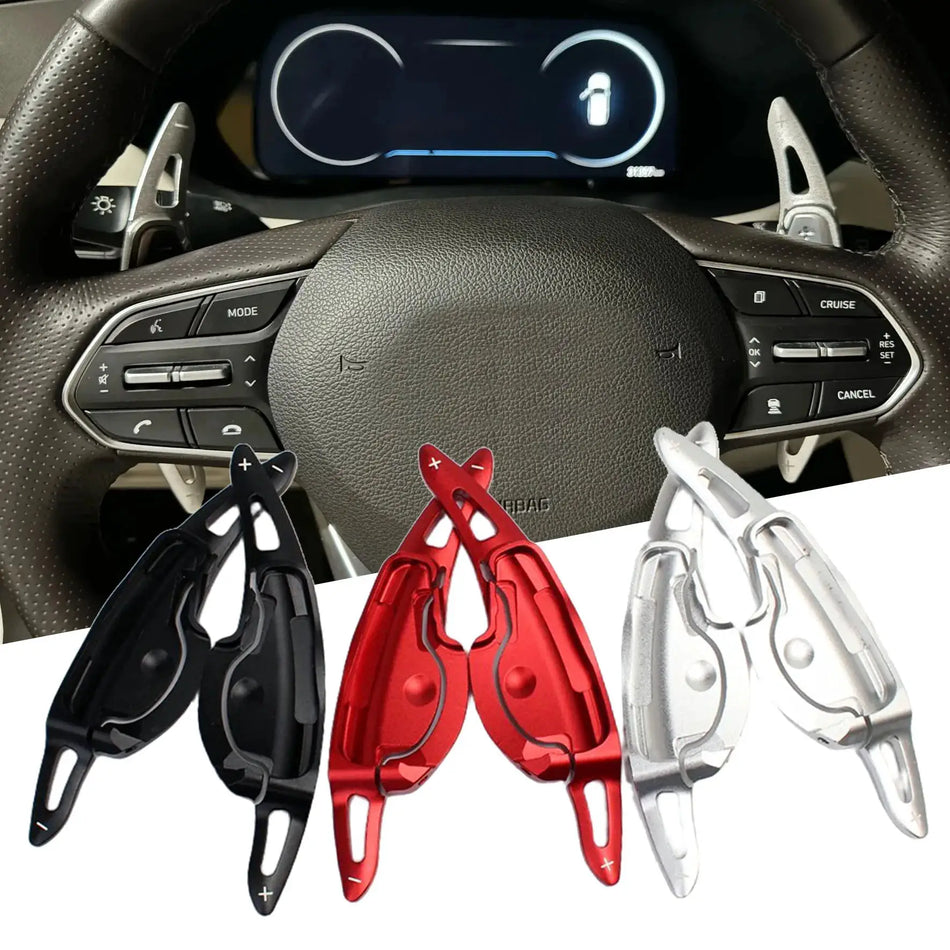 Aluminum Steering Wheel Paddle Extenders for Hyundai Palisade Nexo by InterCyprus Trading Ltd