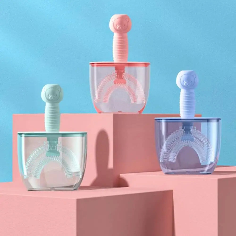 NoEnName_Null U-Shape Silicone Toothbrush for Kids (3-12 Years)