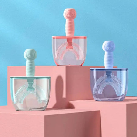 NoEnName_Null U-Shape Silicone Toothbrush for Kids (3-12 Years)