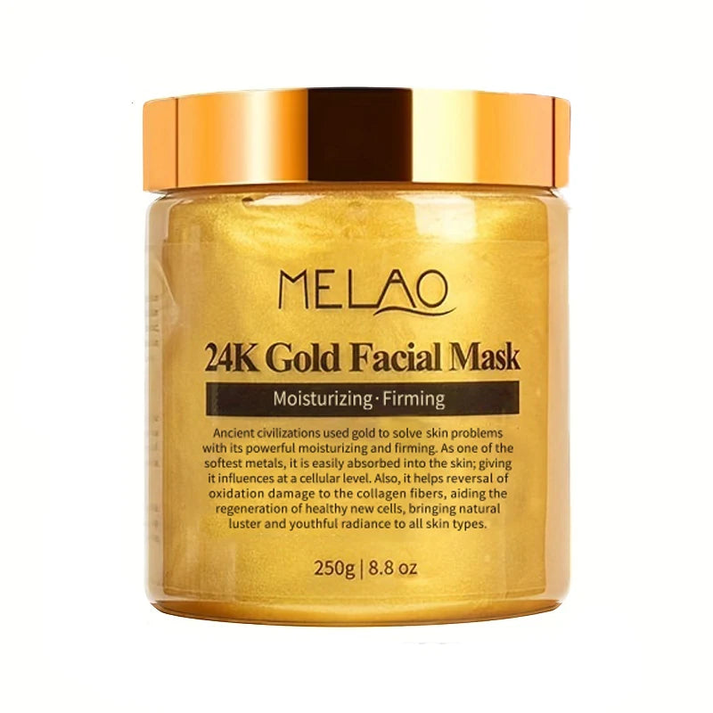MELAO 24K Gold Face Mask - Anti-Aging, Moisturizing, Collagen Enriched