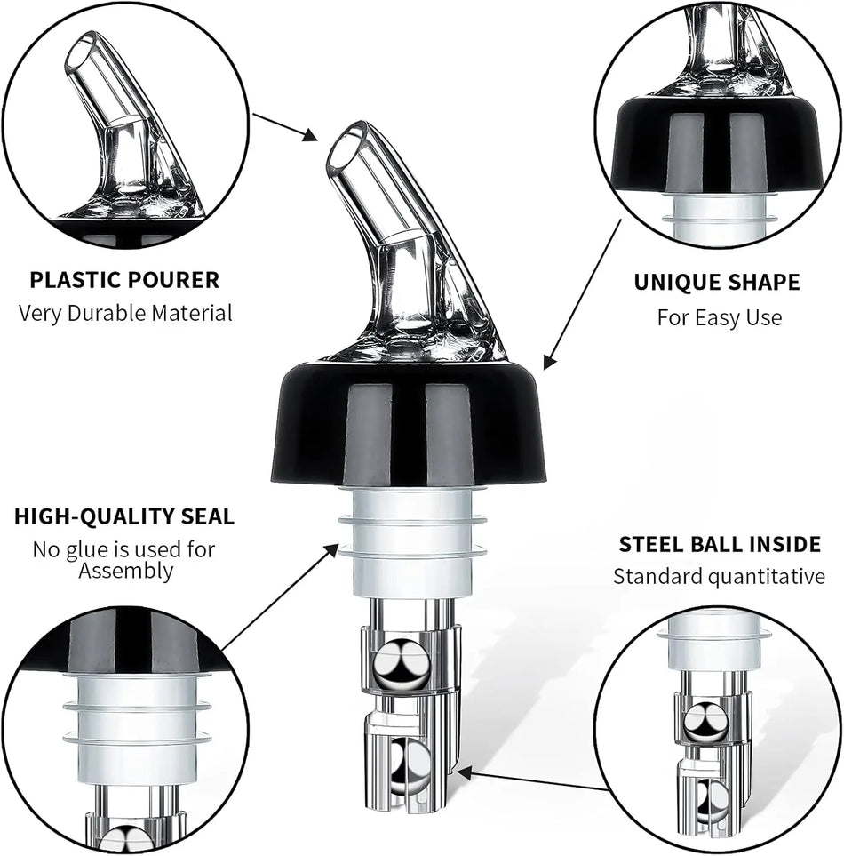 Automatic Measure Liquor Pourers &ndash; Durable Virgin Plastic