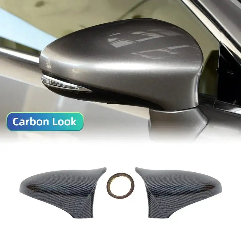 2X Rearview Side Mirror Cover Lexus ES 2013 To 2018 M Style Carbon Fiber Look