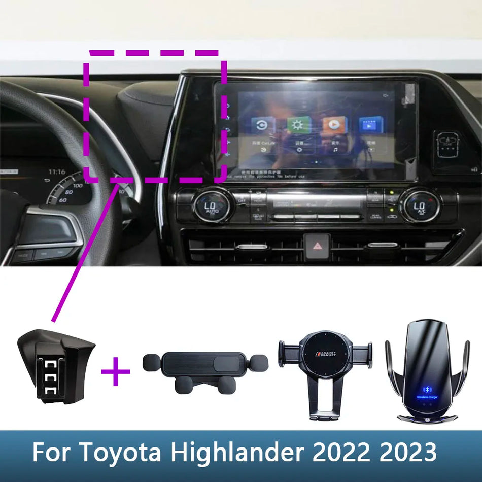 Toyota Highlander 2022 2023 Wireless Charging Holder Base