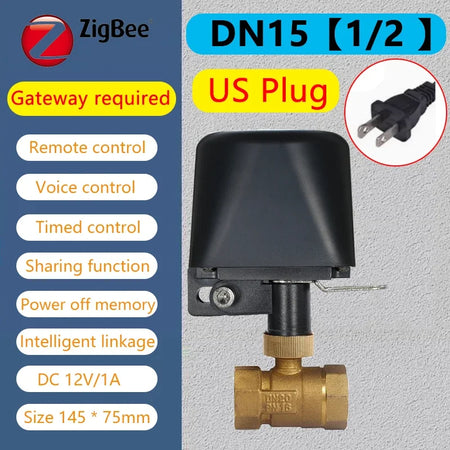 Tuya Smart Water Valve &ndash; Wireless Control With Alexa Zigbee DN15 US