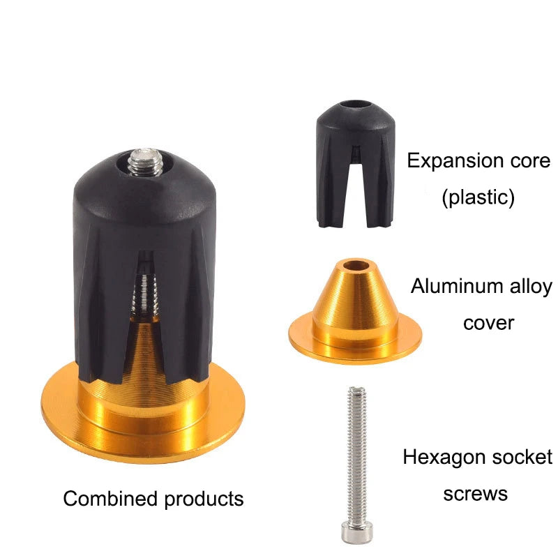 Алюминиевые заглушки для руля велосипеда, пара, легкие, прочные, 6 цветов