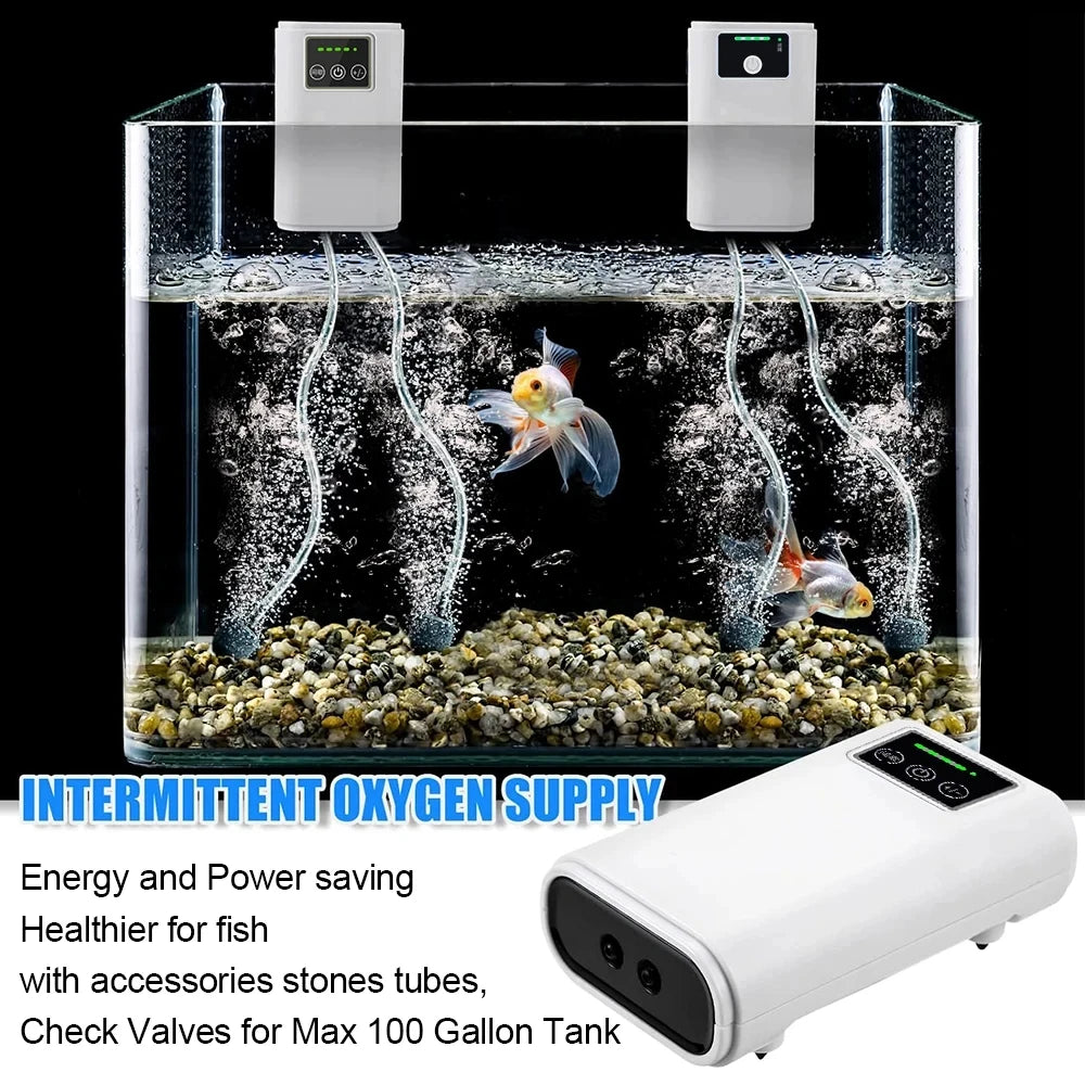 Fish Tank Oxygen Pump &ndash; 6000mAh 185H Silent Portable