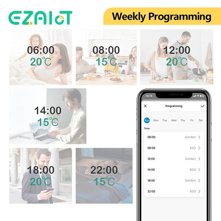 EZAIOT ZigBee Thermostat Radiator Actuator - Smart TRV