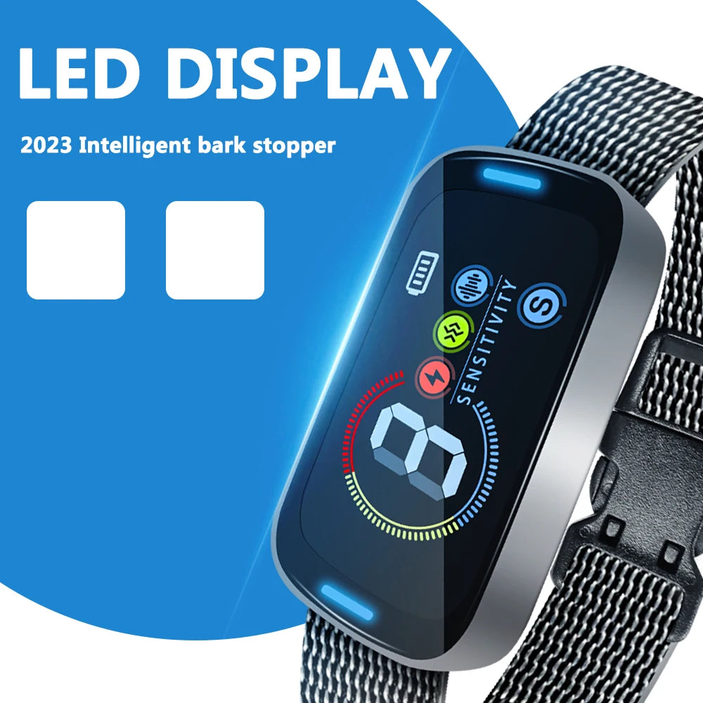 PuPoPan T012 Ultrasonic Bark Deterrent Collar &ndash; Gentle Bark