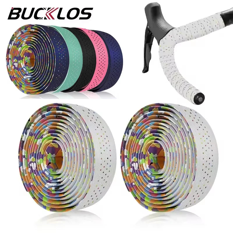 Bucklos 2.1m Shock-Absorbing Handlebar Tape for Road Cycling, Soft Anti-Slip