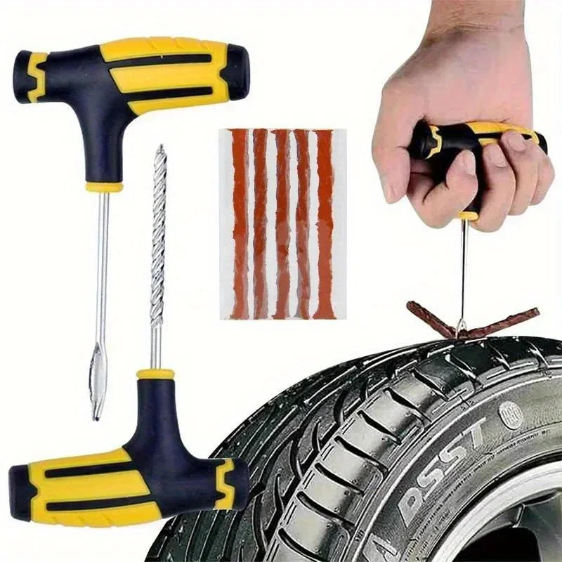 Car Tire Repair Kit - Durable, Portable, and Easy-to-Use with Super Glue 7pcs