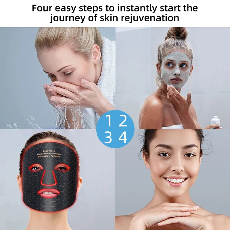 Rote Licht Gesichtsmaske 850nm Nahinfrarot LED Therapie für die Haut