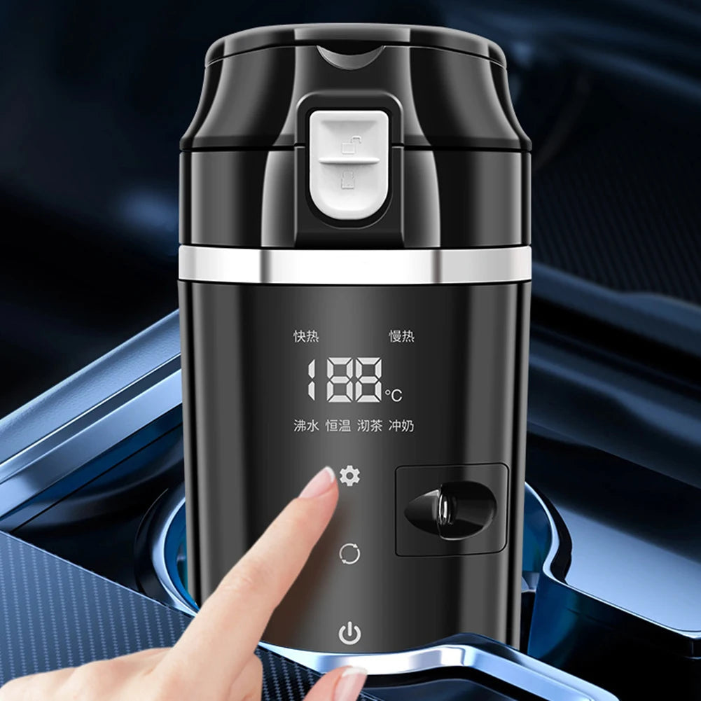 12V 24V Car Heating Cup - Digital LCD Smart Temp Control