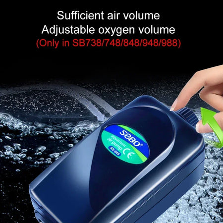 SOBO Silent Aquarium Oxygen Air Pump - Ultra Silent