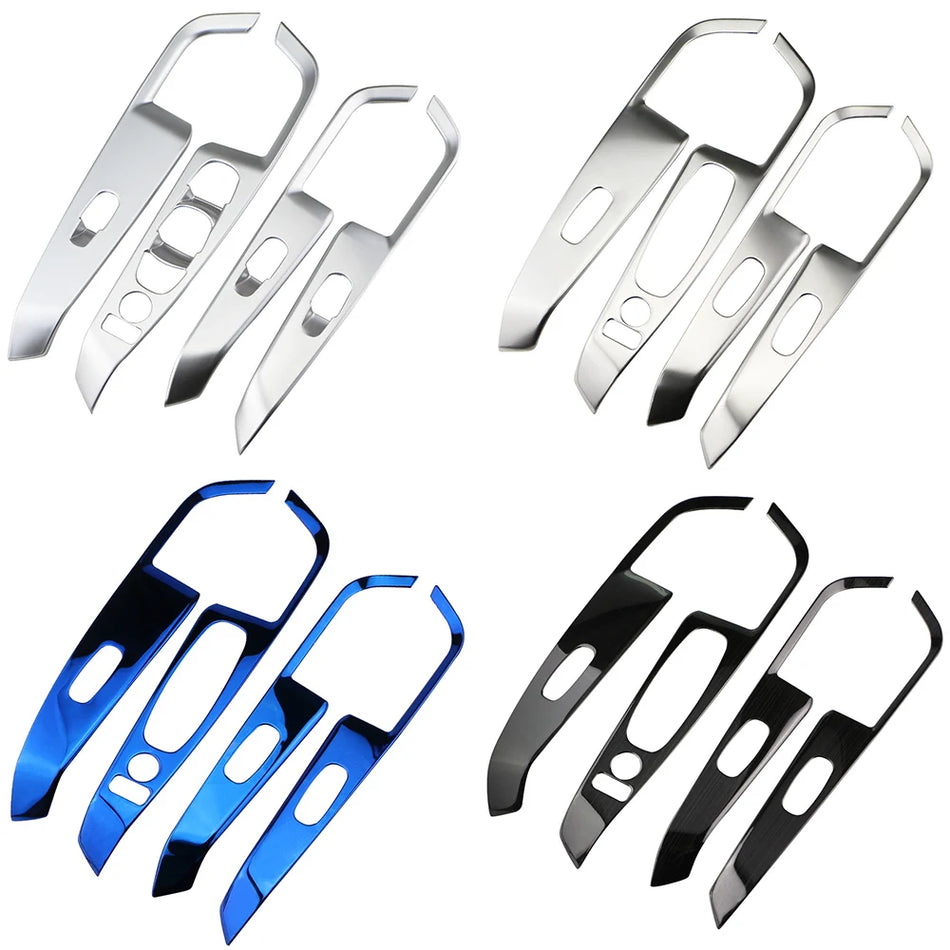 Copertura Pannello Interruttore Alzacristallo Bracciolo Porta Nissan Kicks Acciaio Inossidabile E ABS