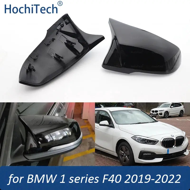 Replacemen M Look Mirror Cover for BMW 1 series F40 2019-2023 116i 118i 120i 128ti 116d 118d 120d Black Mirror Cap by InterCyprus Trading Ltd