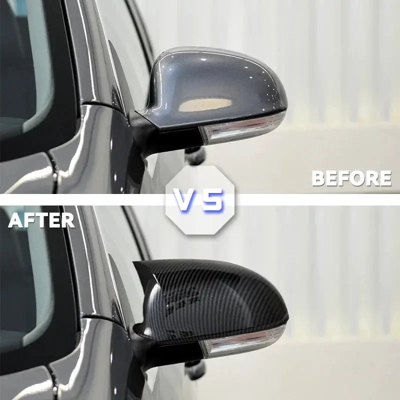 For Golf 5 VW 2003-2009 GTI R32 TSI TDI FSI Bat Side Mirror Cover Car Accessories Shiny Piano Black Tuning Auto Sport Bat Design by InterCyprus Trading Ltd