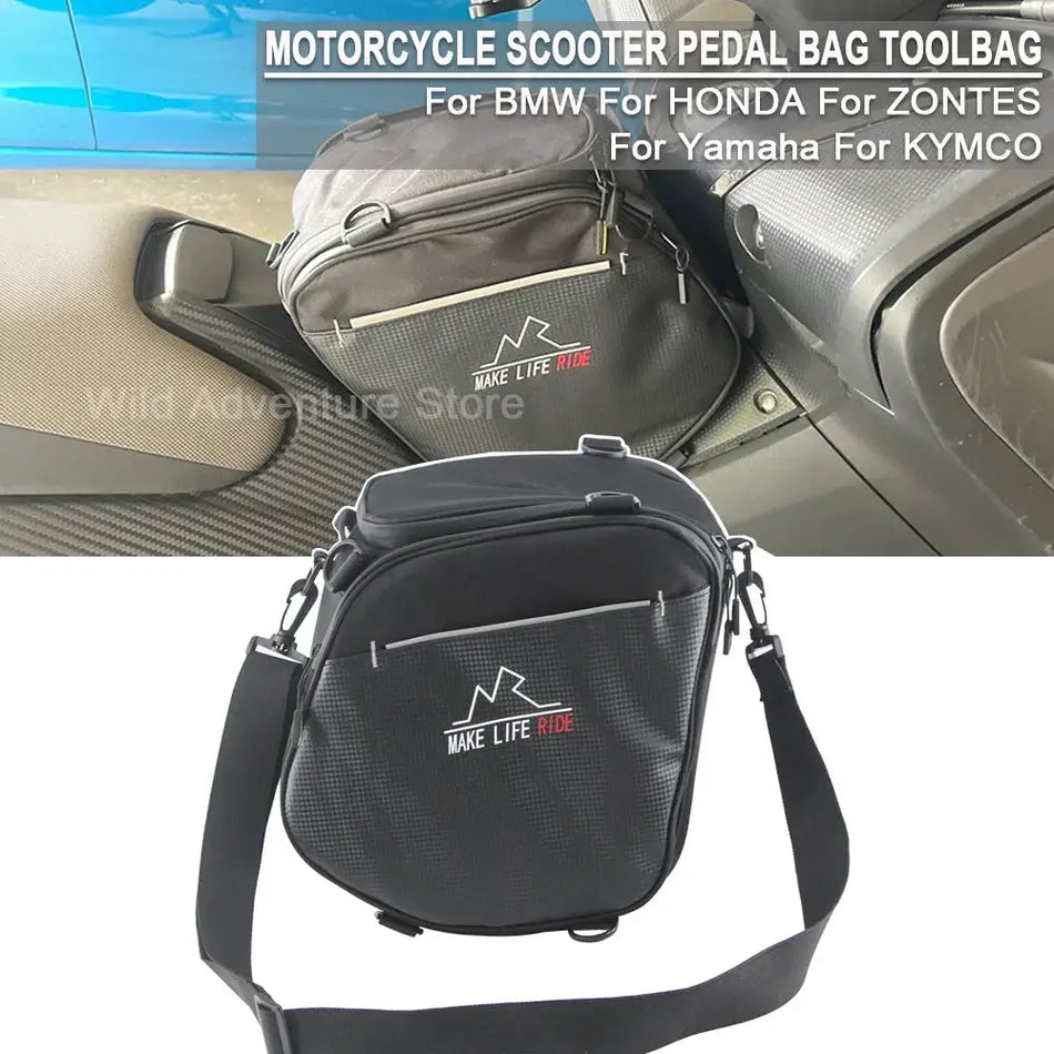 Motorcycle Scooter Pedal Bag Toolbag Luggage Saddlebag For BMW For Yamaha For Honda For KYMCO For ZONTES Scooter Tunnel Tank Bag by InterCyprus Trading Ltd