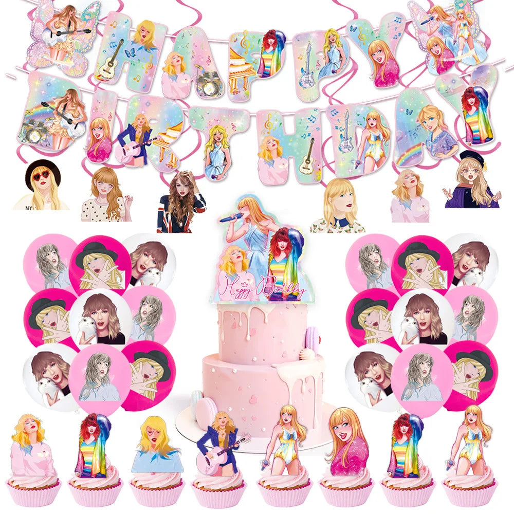 Taylor Swift Birthday Party Decorations - Complete Tableware &amp; Supplies
