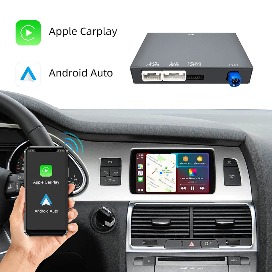 Interfață Audi Wireless CarPlay Android Auto pentru A3 până la A8 Q2 Q3 Q5 Q7 MirrorLink