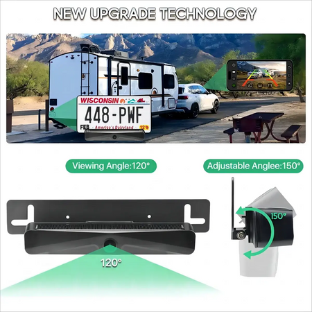 Wireless Solar Dash Cam With 1080p Hd Front Rear License Camera by InterCyprus Trading Ltd