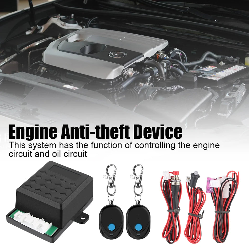 Car Immobilizer Anti Hijack Kit with 12V Keyless Access Auto Unlock