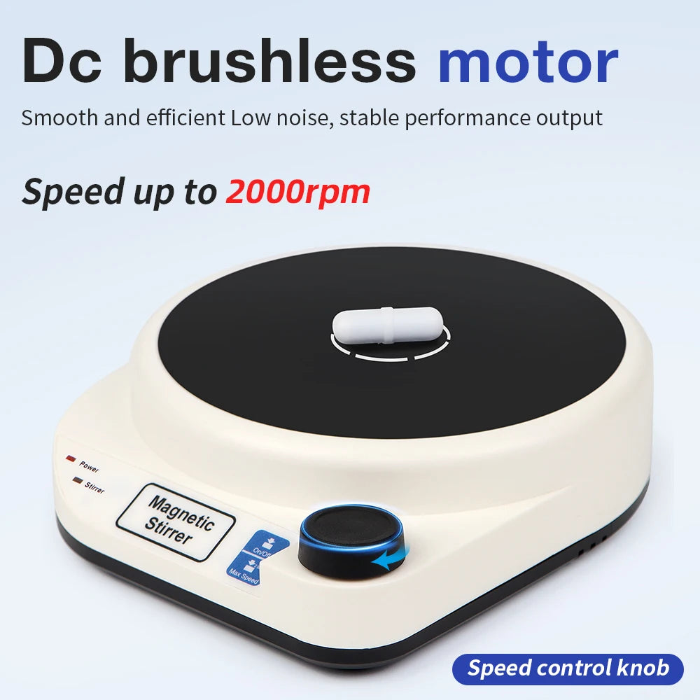 New Mini Magnetic Stirrer 2000rpm &ndash; Knob Speed Control
