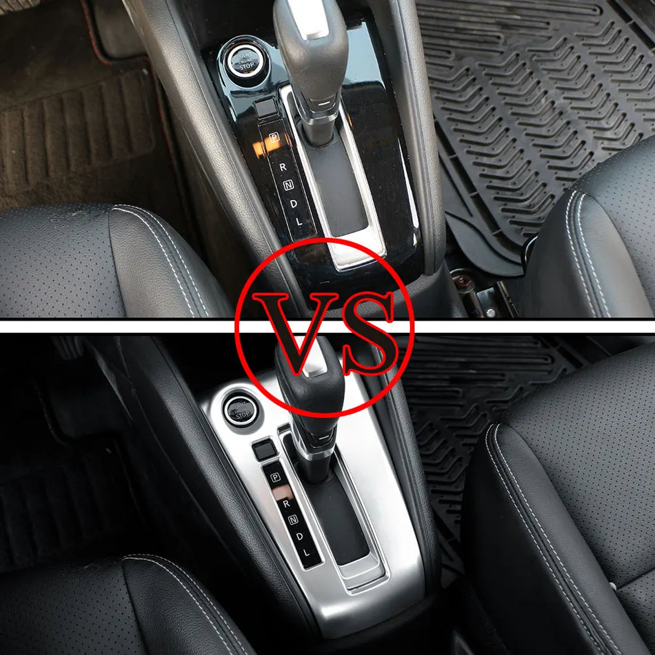 Стикер за панел на скоростния лост Nissan Kicks 2017-2023, ABS сребрист обков