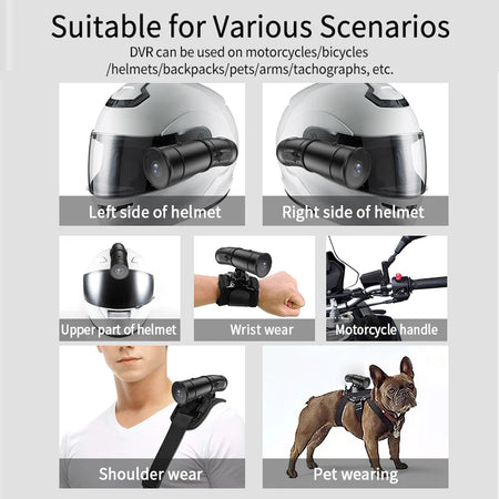 2K Helmet Camera WiFi Dual UHD &ndash; Waterproof Action Cam with Electronic Image Stabilization