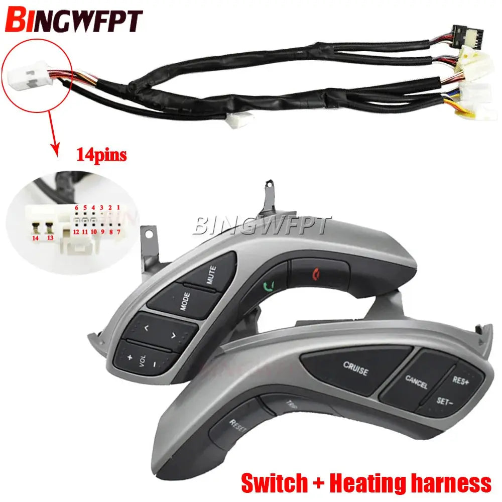 Steering Wheel Bluetooth Audio And Cruise Control Switch Button For Hyundai I30 Elantra 2012-2015 by InterCyprus Trading Ltd