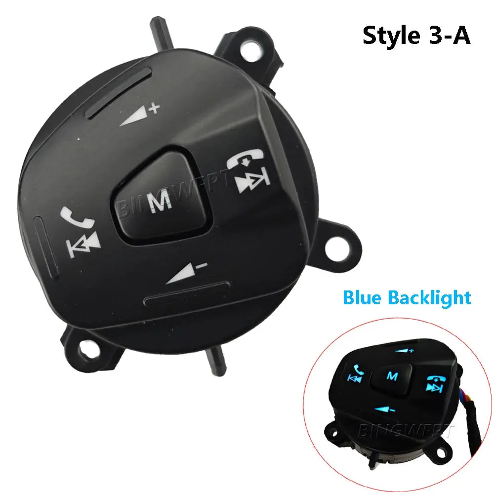Steering Wheel Volume Control Switch Button Left With Backlight For Ford Fiesta MK7 MK8 Ecosport 2013 2014 2015 Car Accessories by InterCyprus Trading Ltd