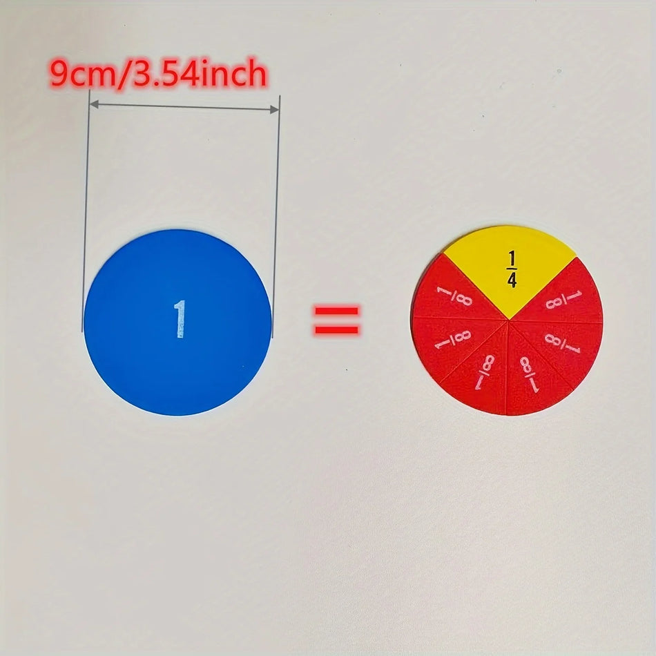 Cercuri fracționate curcubeu 51 bucăți jucării matematice Montessori din EVA