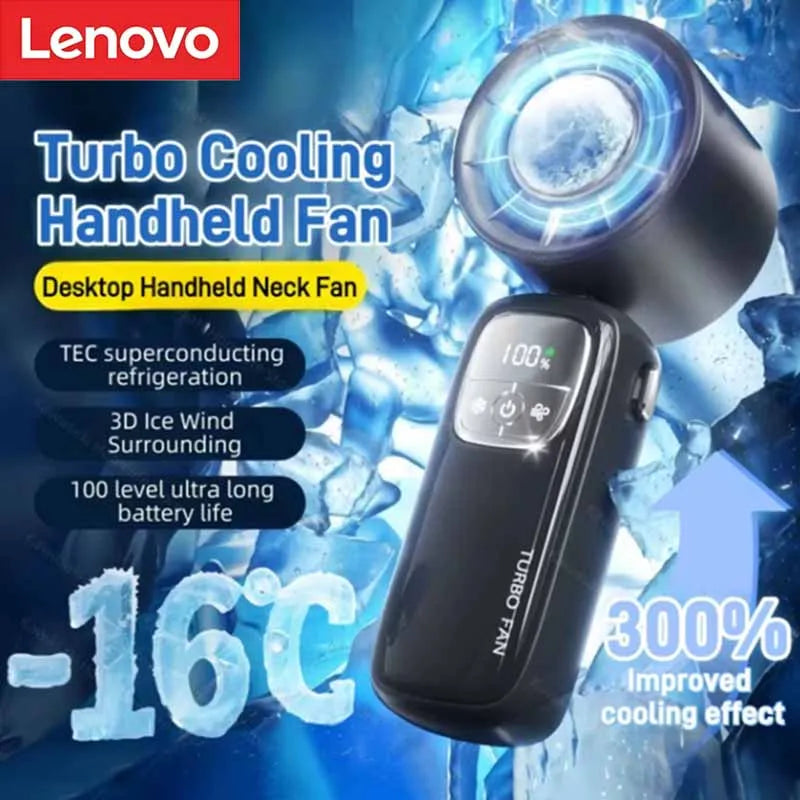 Ventilateur de cou USB 30000RPM Portable Pliable Ventilateur Turbo à Main pour le Camping