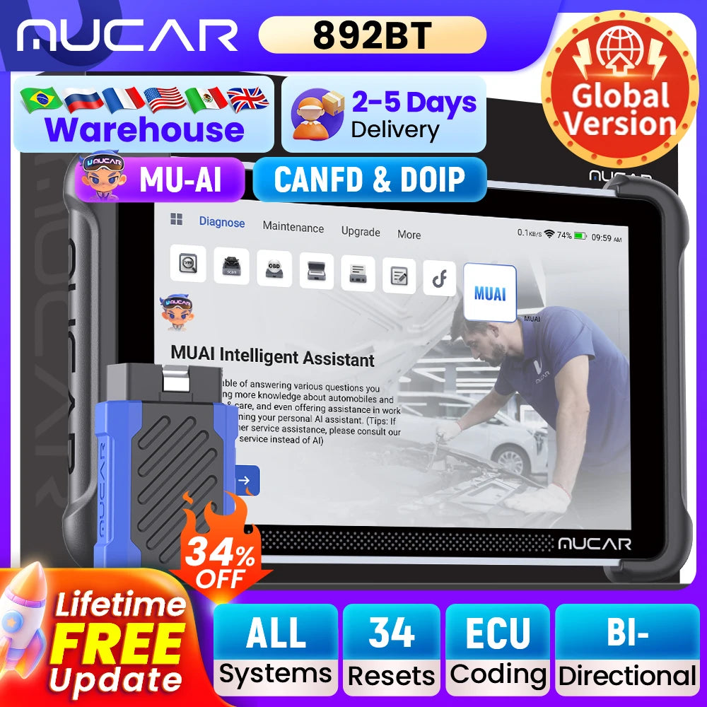 THINKCAR MUCAR 892BT &ndash; Bidirectional ECU Coding Suite