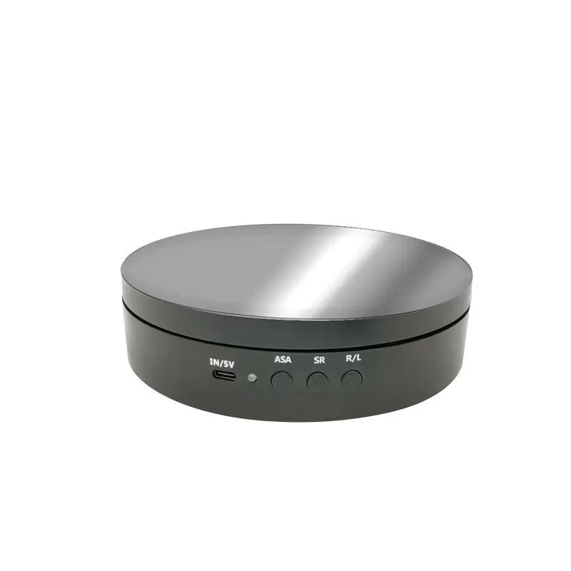 360-Degree Photography Turntable with Remote Control &amp; Motorized Display Stand 138MM Black type-c