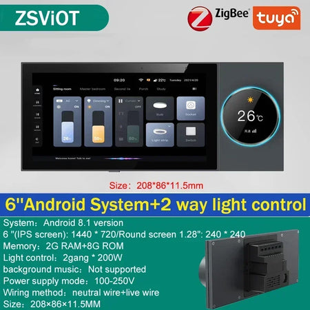 Tuya 6-12 Inch Knob Smart Hub &ndash; Built-In Zigbee Gateway 6 inches-Android