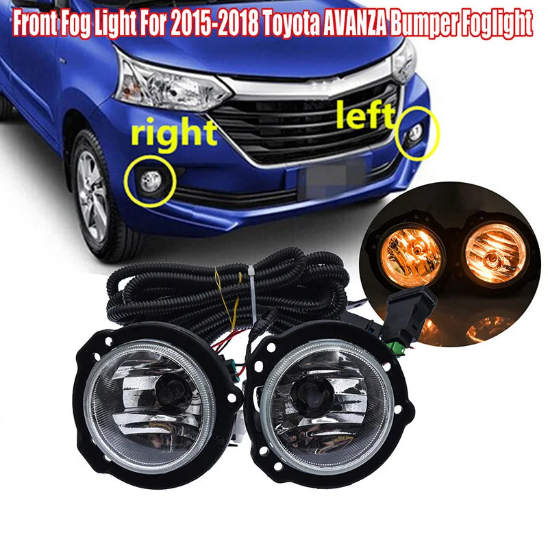 Toyota Avanza Front Fog Lights With Wiring Harness, LED Fog Lamps