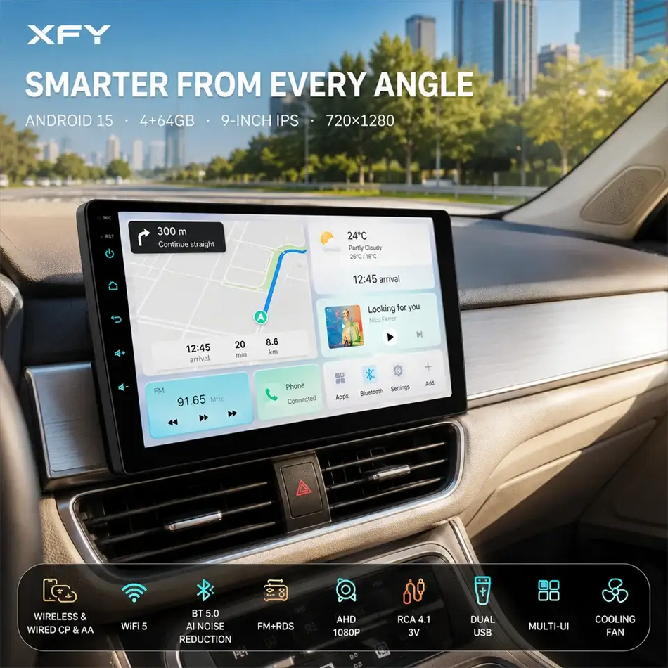 Android 15 2DIN Car Stereo With GPS BT for Opel Astra by InterCyprus Trading Ltd