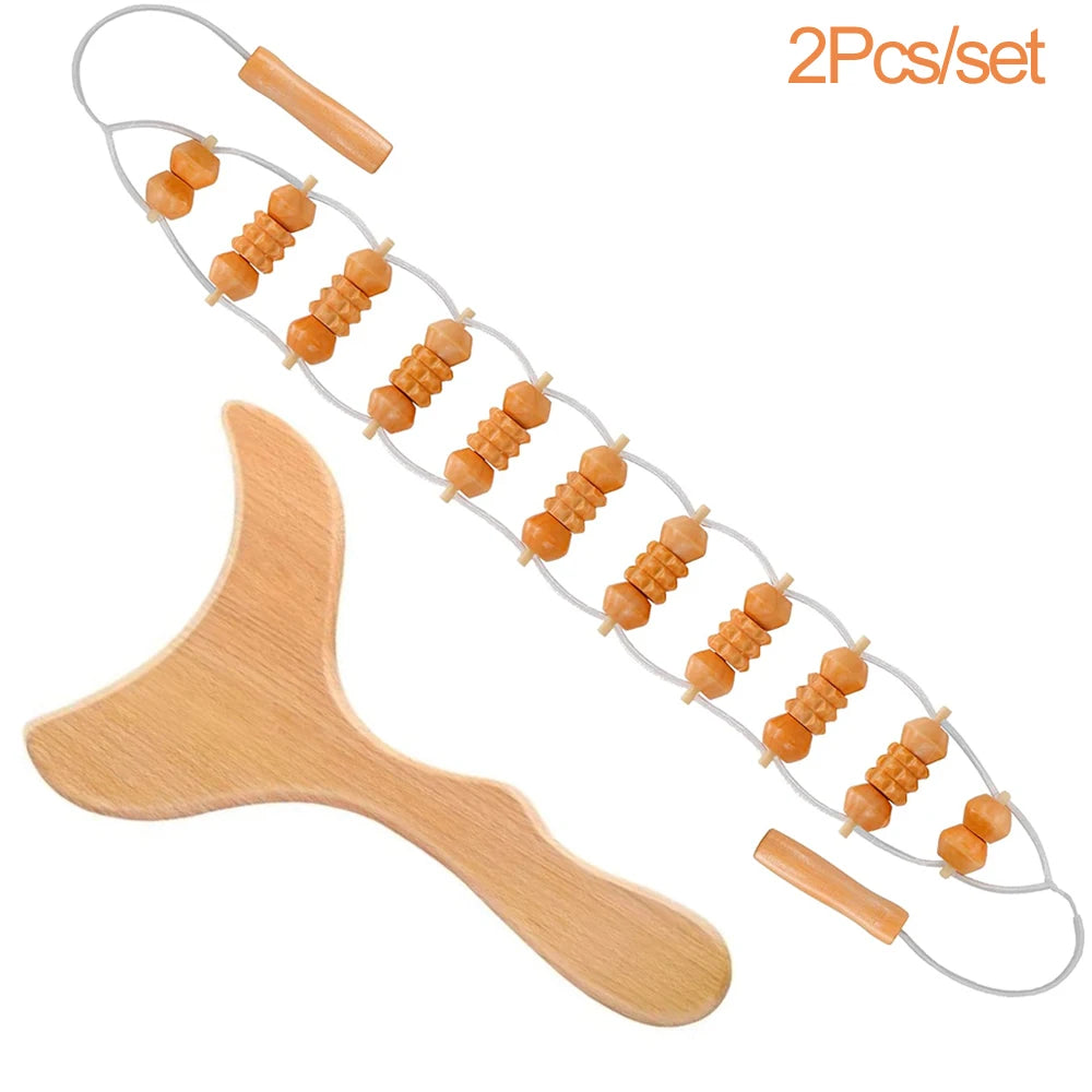 Wood Therapy Massage Kit &ndash; Effective Body Shaping Relief 2Pcs