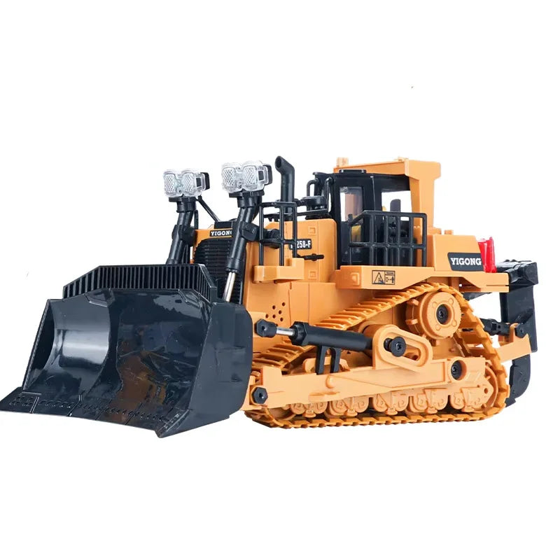Rc Excavator Bulldozer Truck Toys for Boy 2.4G Remote Control Dumper Engineering Vehicle tractor Crawler Birthday Gift Child RC Bulldozer