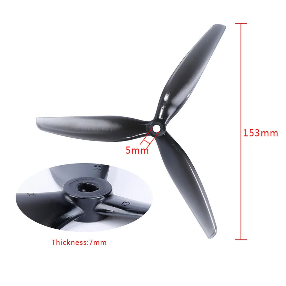 HQProp 7X4X3 7040 &ndash; Durable Tri-Blade Propeller Set
