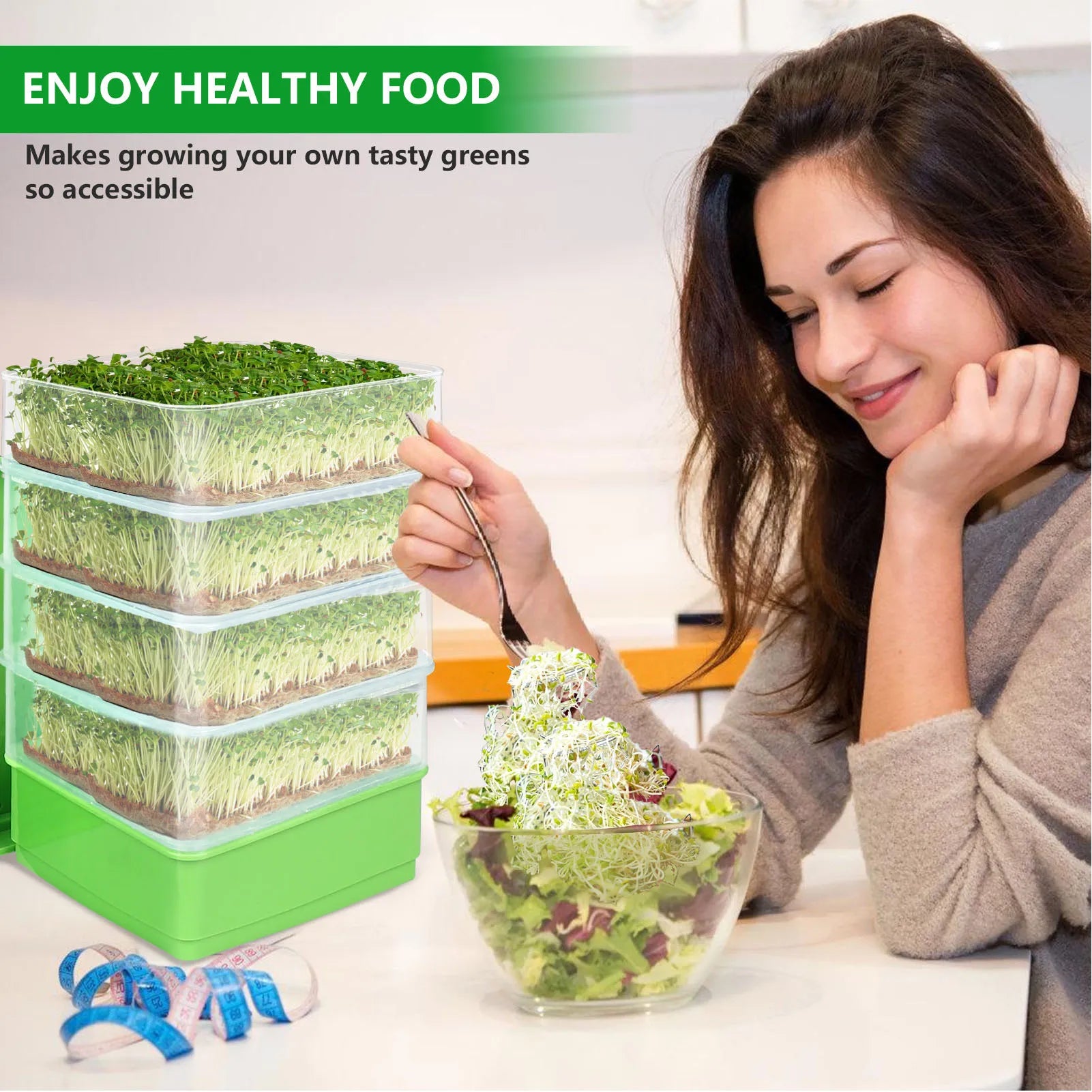 Stackable Sprouter Kit &ndash; Space Saving 4 Tier Design